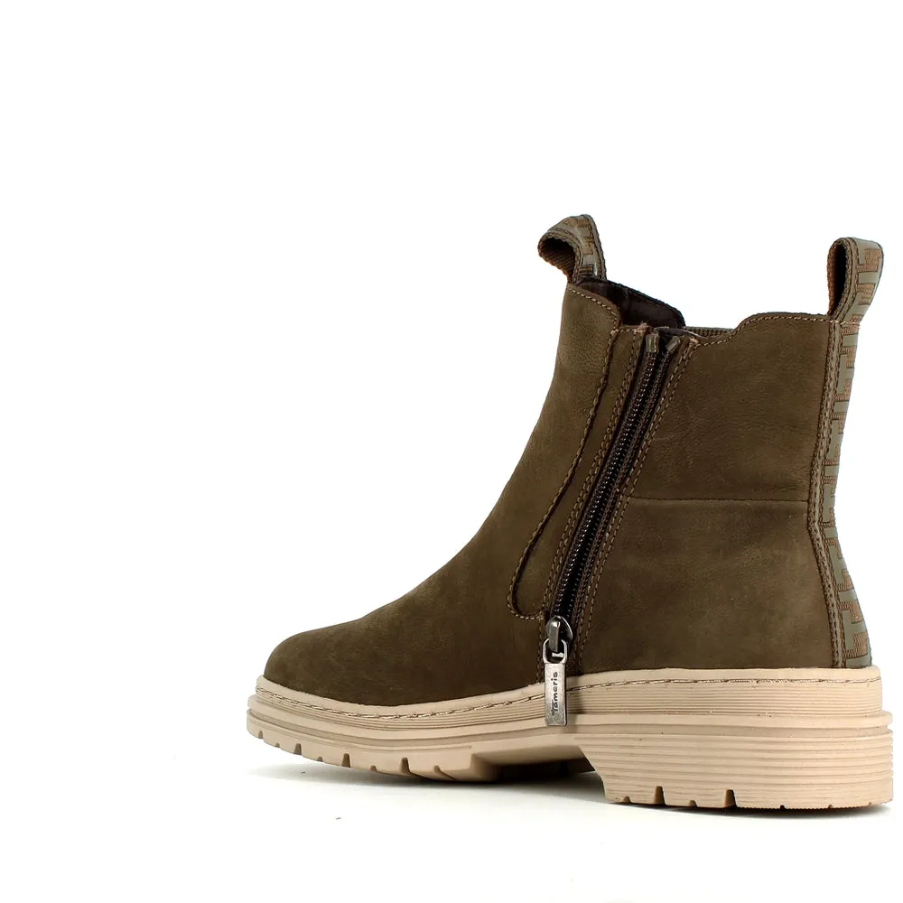 Tamaris Chelsea Ankle Olive Suede