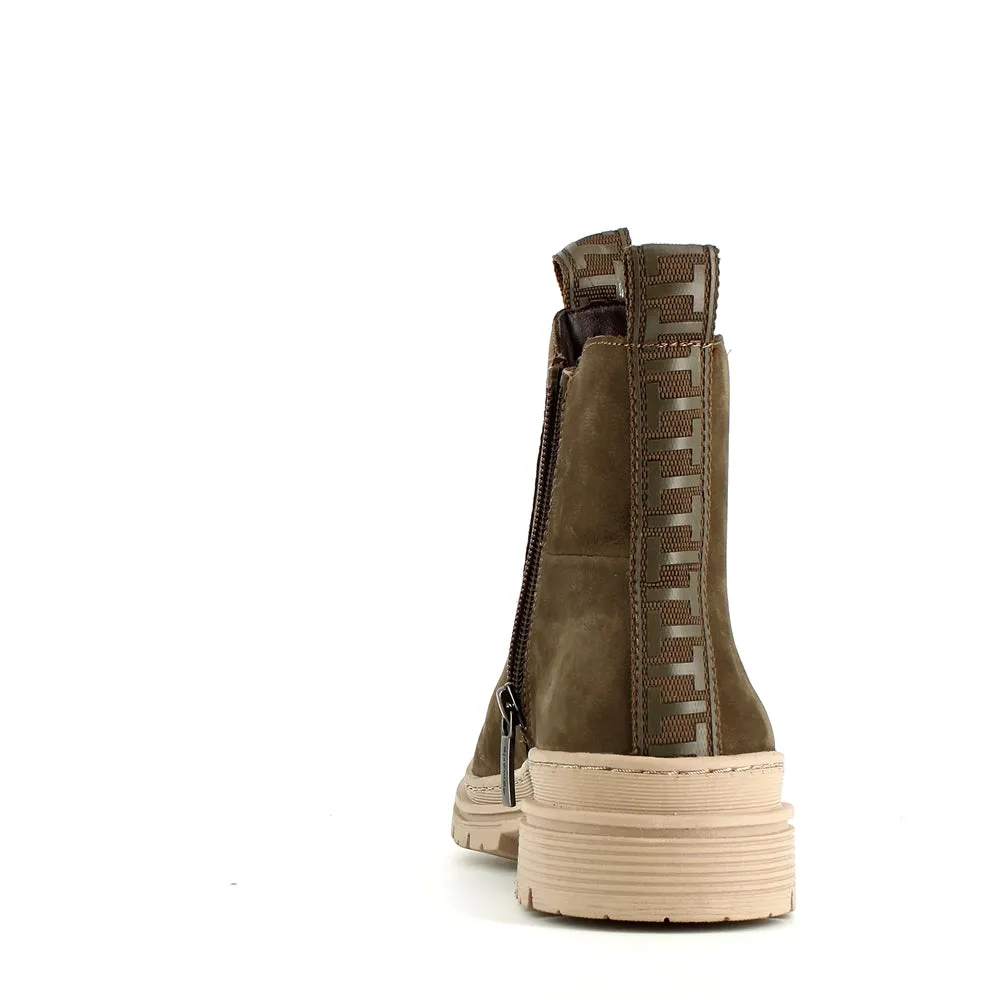 Tamaris Chelsea Ankle Olive Suede