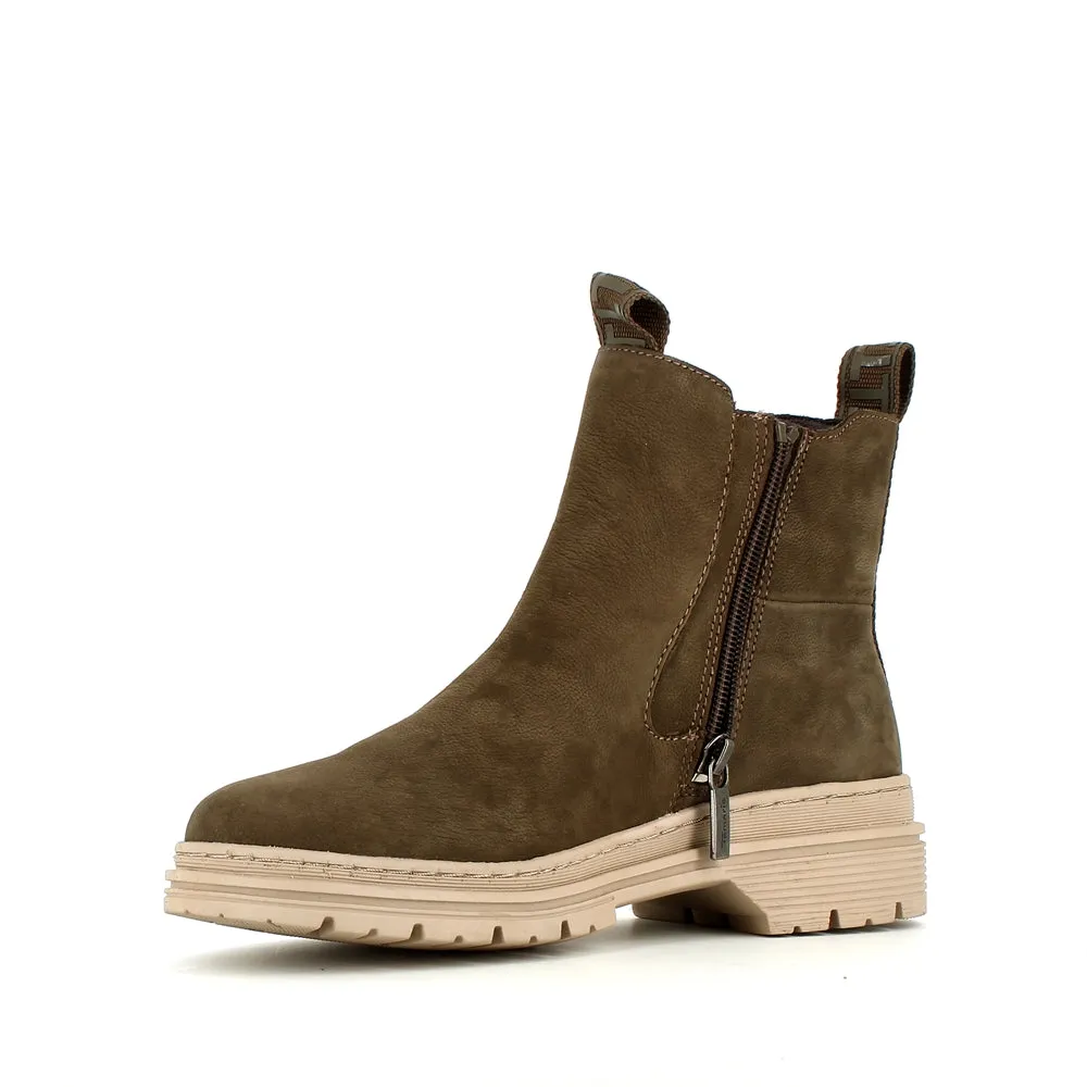 Tamaris Chelsea Ankle Olive Suede