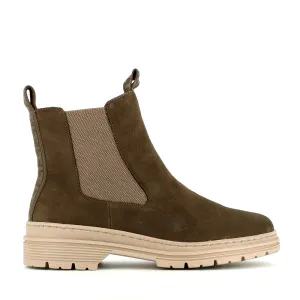 Tamaris Chelsea Ankle Olive Suede