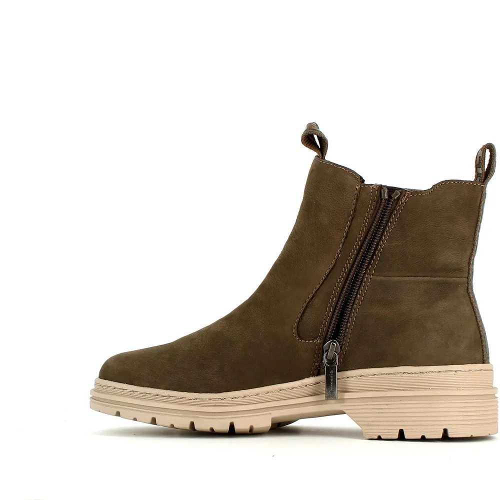 Tamaris Chelsea Ankle Olive Suede