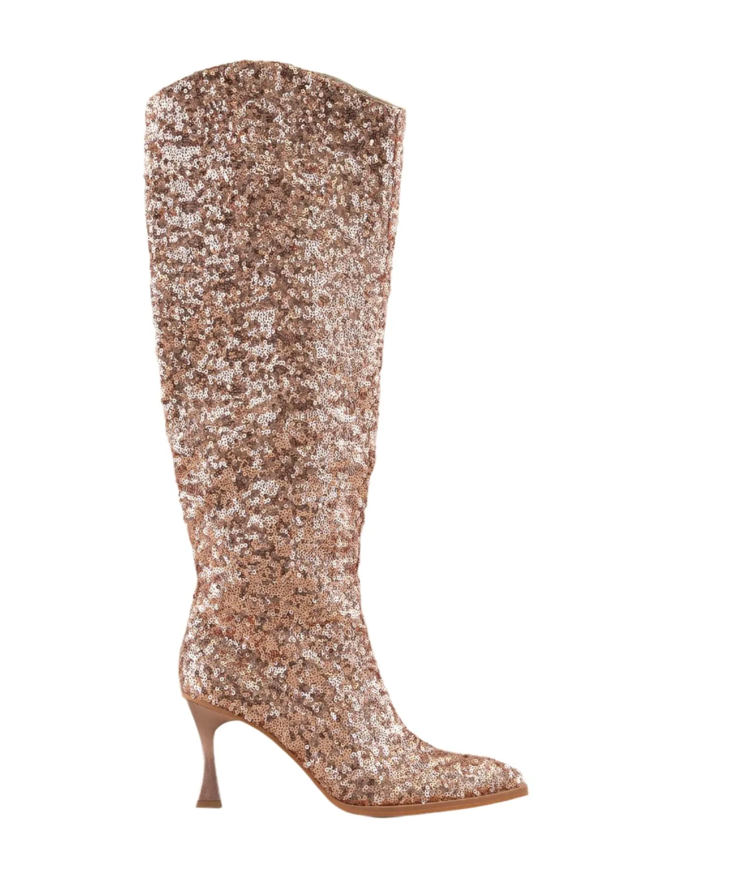 The Jewel Rose Gold | Knee High Sequin Boots