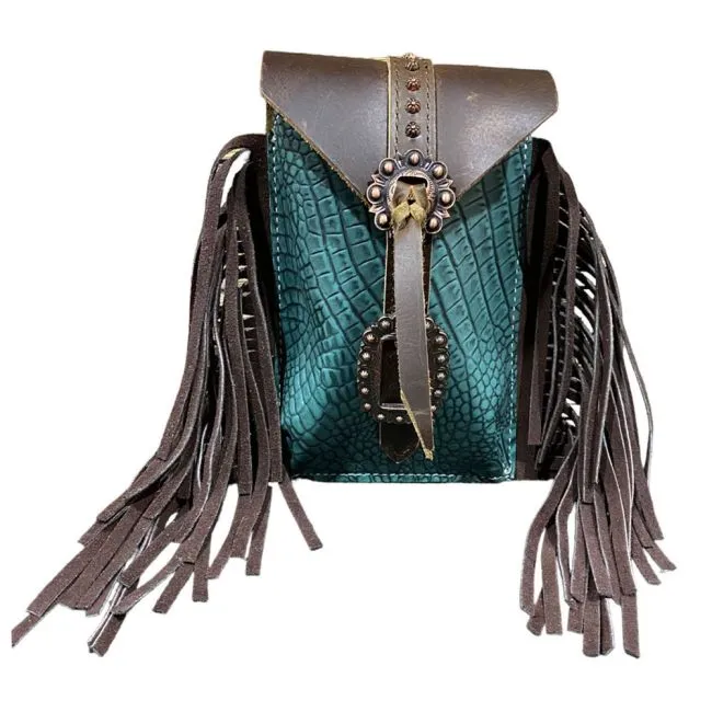 Turquoise Gator Rear Cinch Saddle Bag