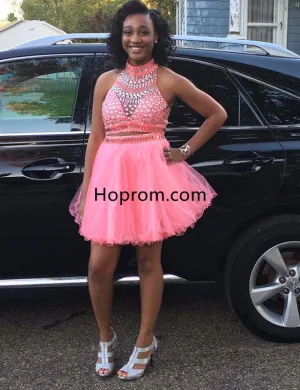 Two Piece Homecoming Dresses Sweetheart Graduation Party Dress