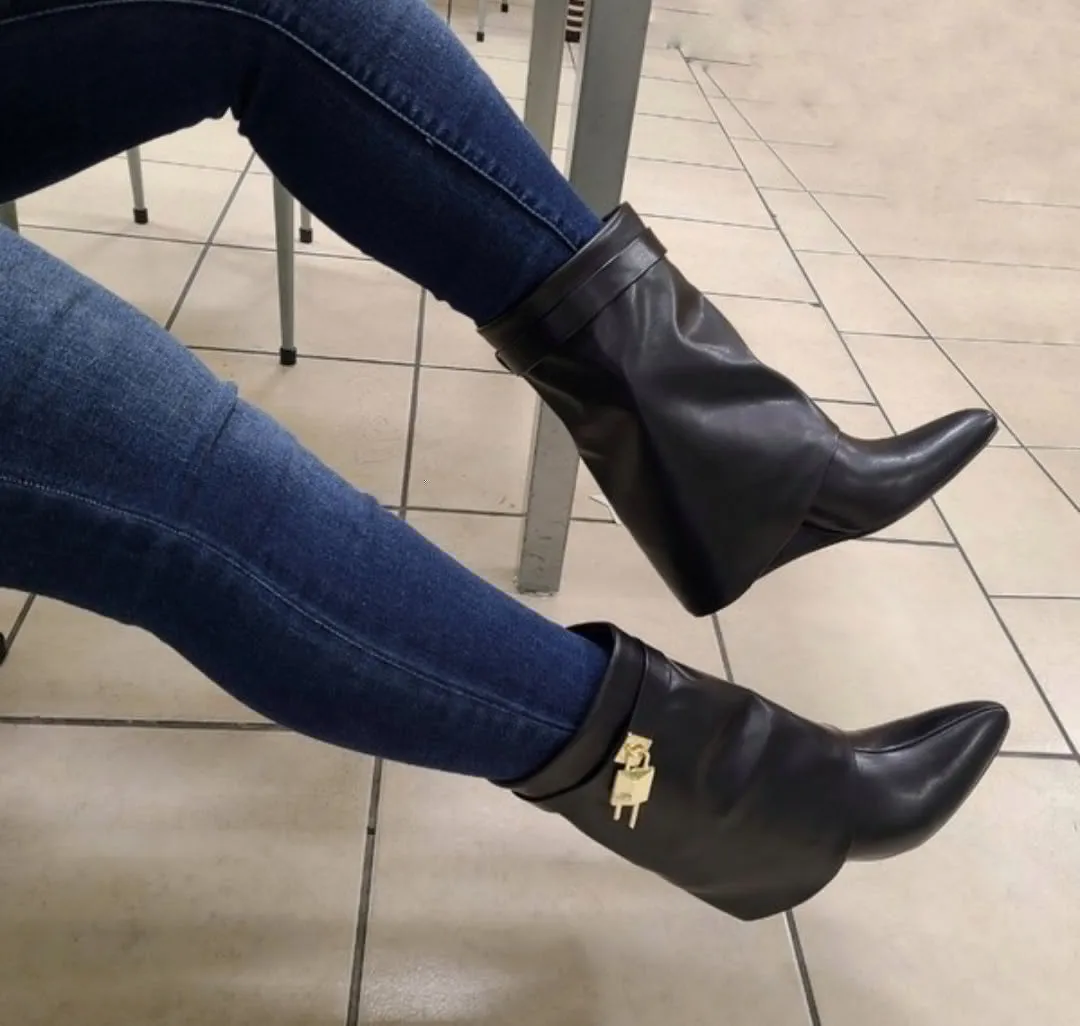 Under Lock and Key Wedge Boots