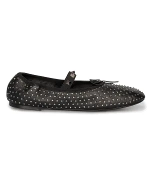 Valentino Rockstud Ballerina Flat Shoes in Black