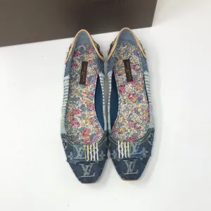 VINTAGE: Louis Vuitton Patchwork Denim Ballerina Flat