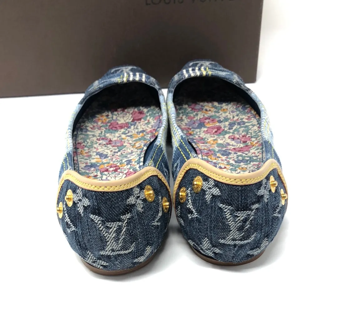VINTAGE: Louis Vuitton Patchwork Denim Ballerina Flat