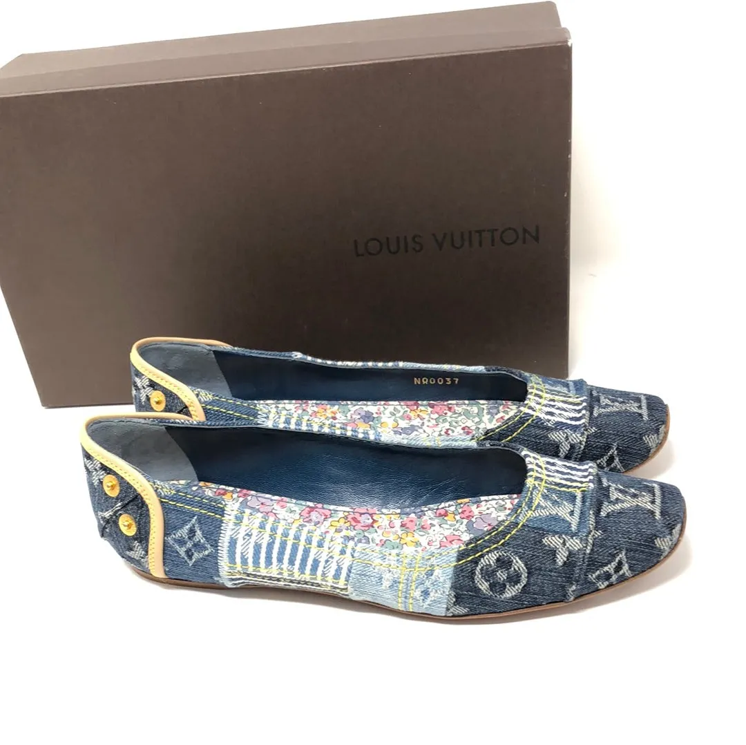 VINTAGE: Louis Vuitton Patchwork Denim Ballerina Flat