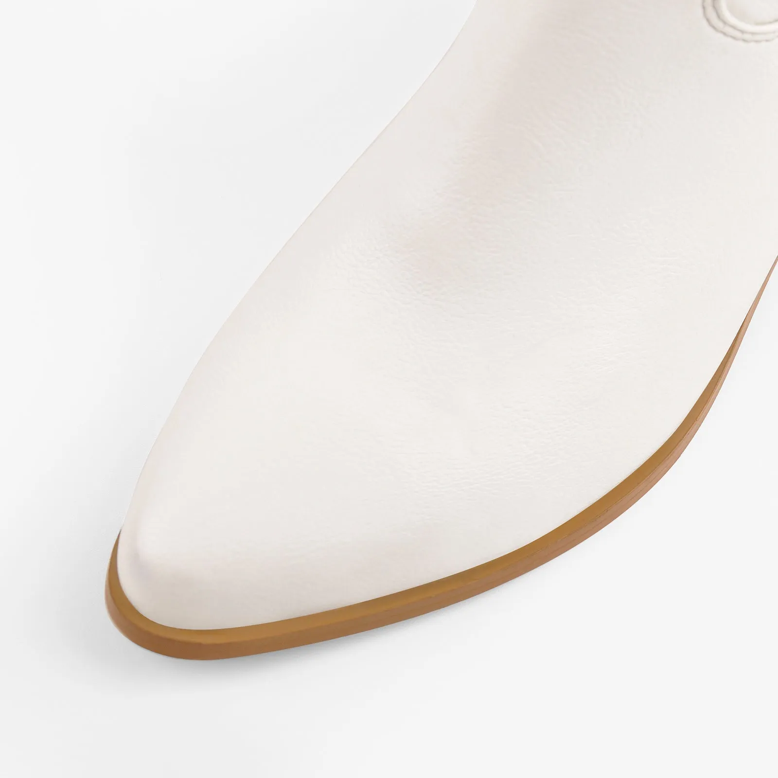 White Round Up Cowboy Boots