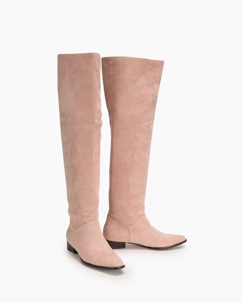 Wide Calf Knee High Pull On Fall Weather Winter Boots