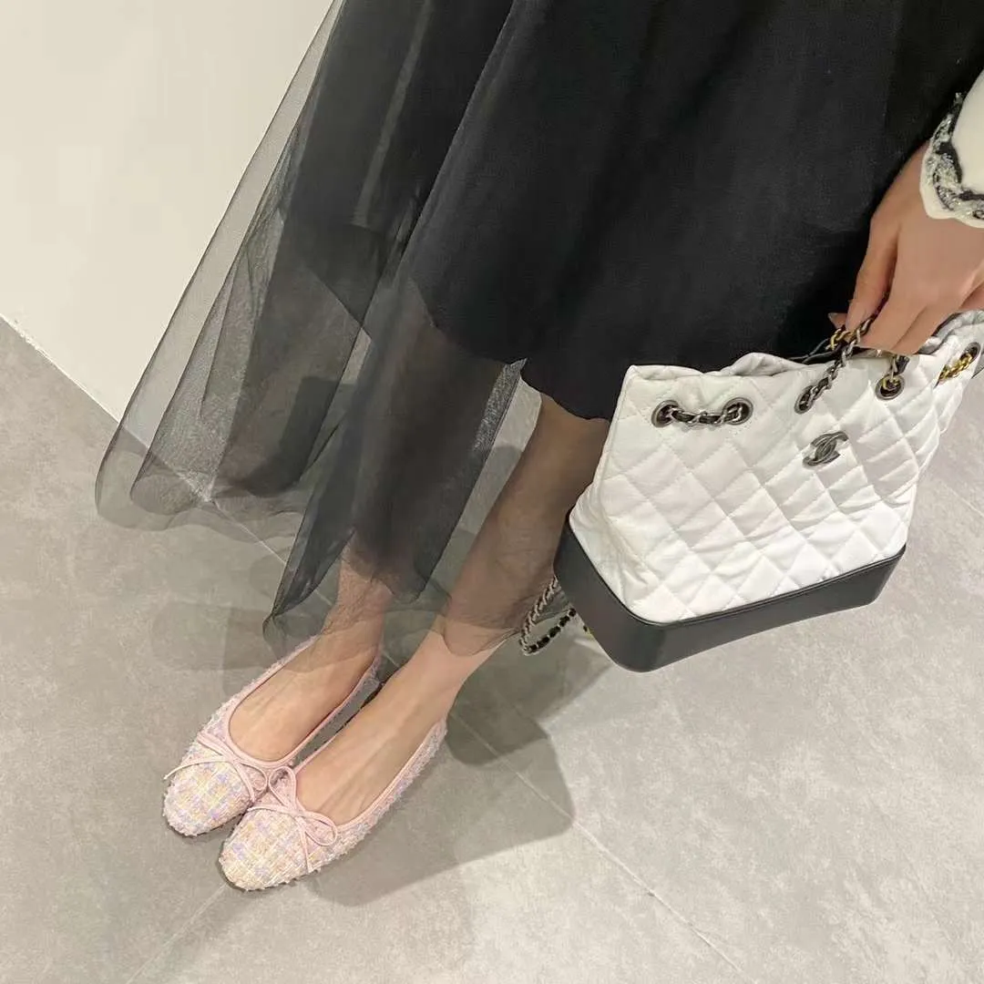Winifred Tweed Textured Fabric Ballerina Flats