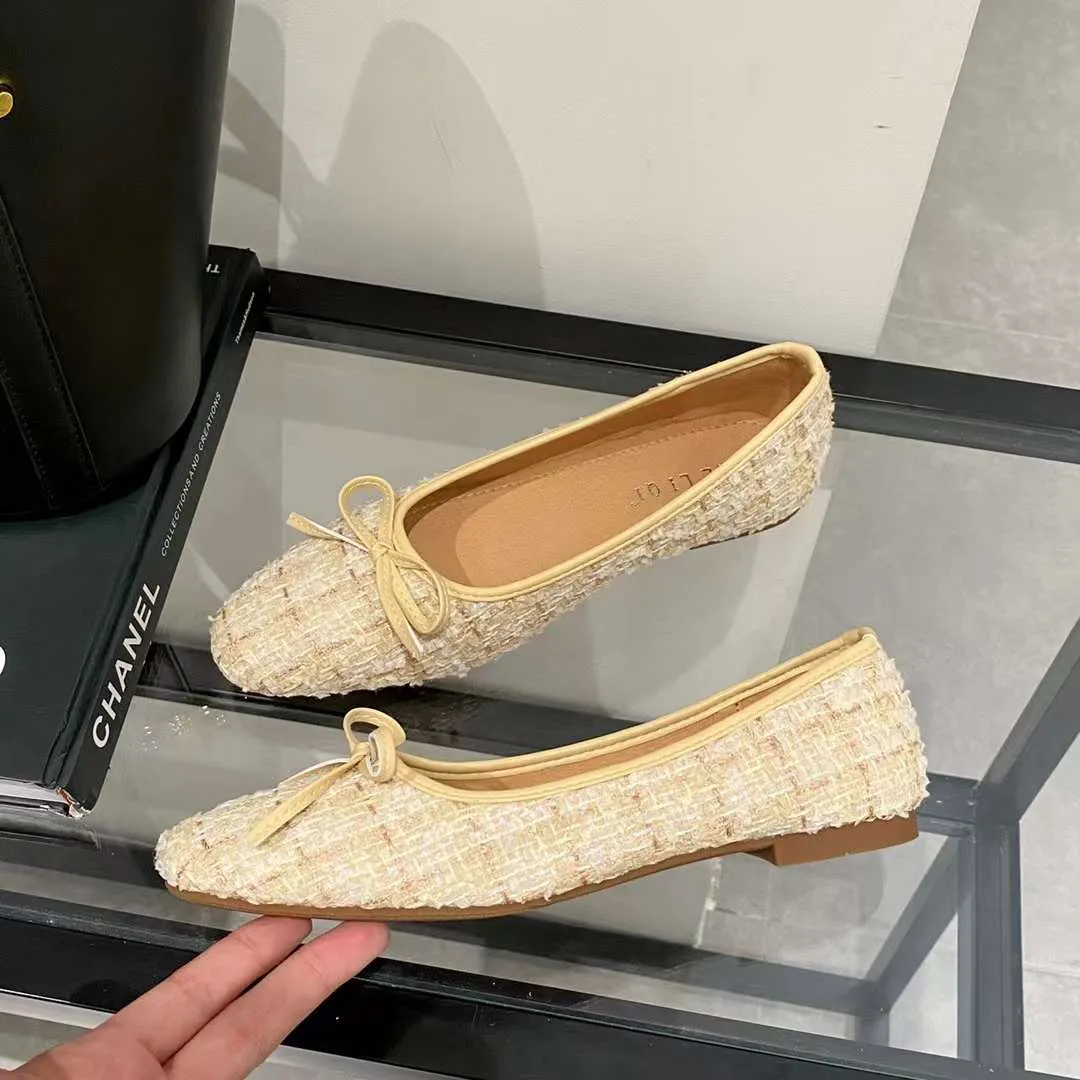 Winifred Tweed Textured Fabric Ballerina Flats