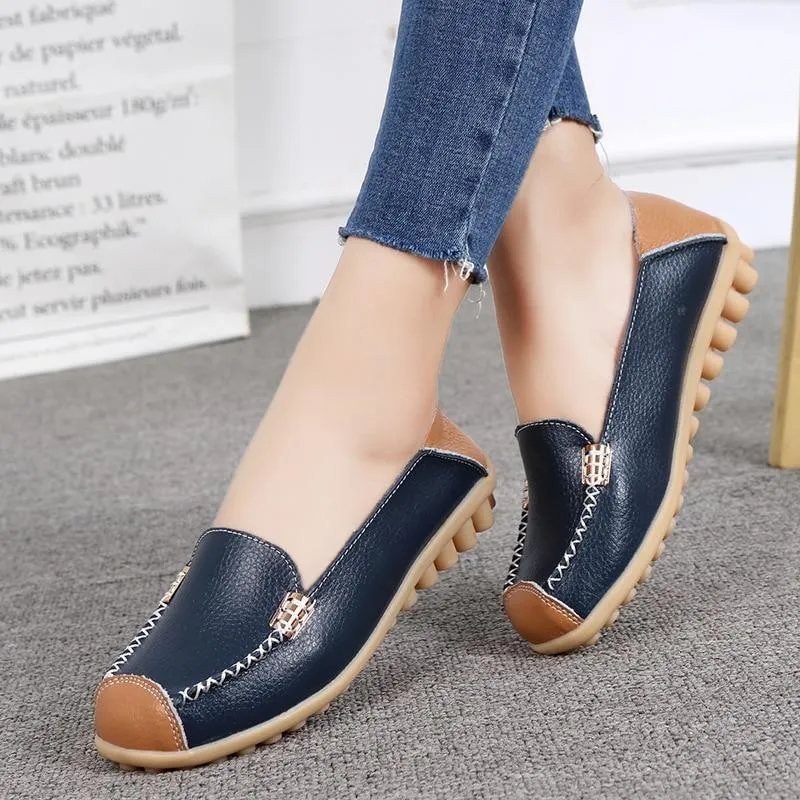 Woman Genuine Leather Women Flats Female Moccasins Shoe