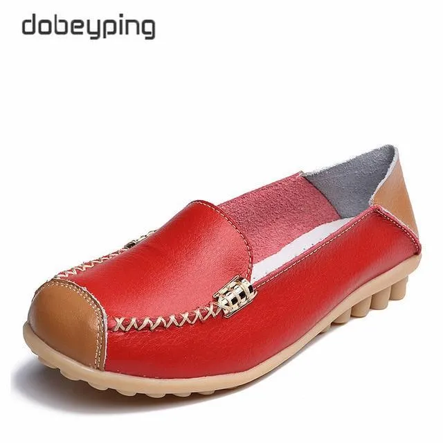 Woman Genuine Leather Women Flats Female Moccasins Shoe