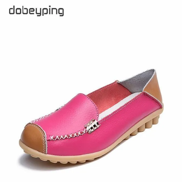 Woman Genuine Leather Women Flats Female Moccasins Shoe