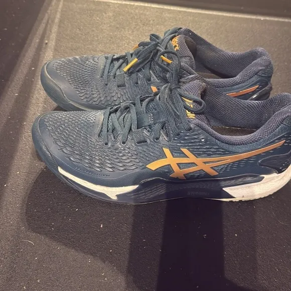 Women's Gel Resolution 9 French Blue/Pure Gold