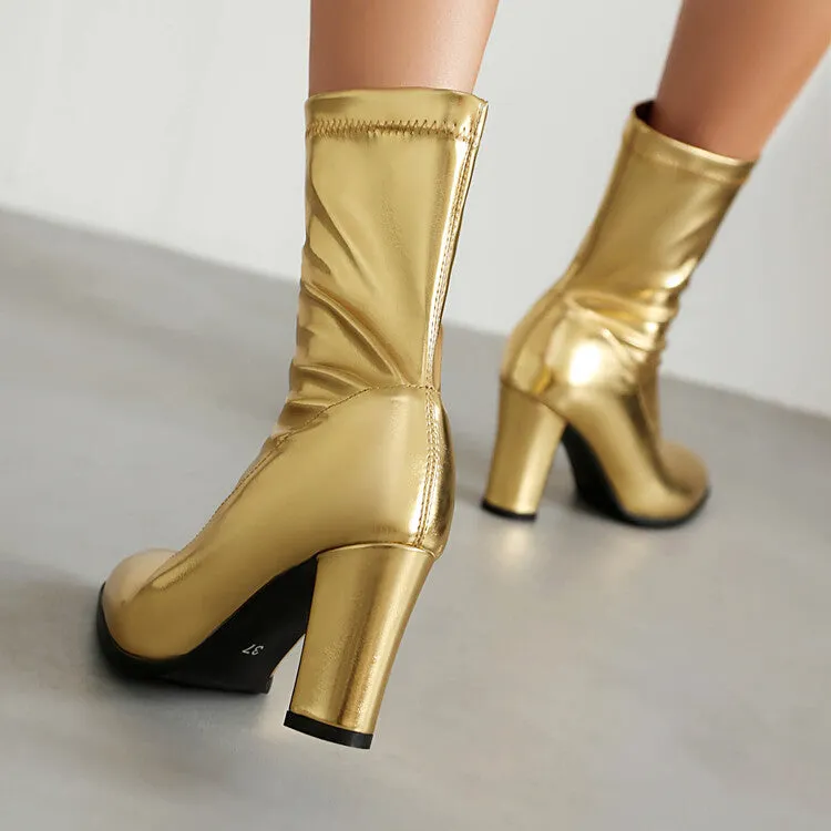 Women's Pointed Toe High Heel Ankle Boots