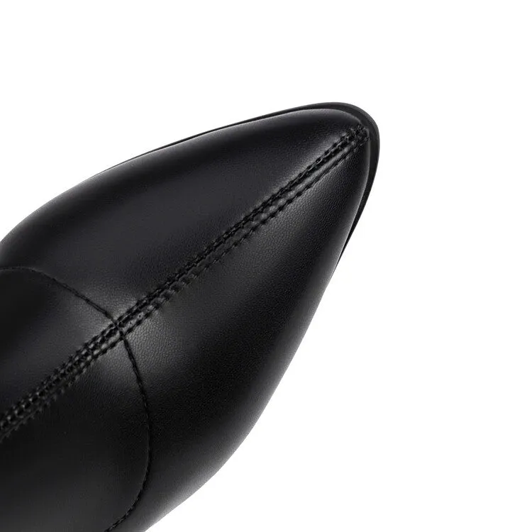 Women's Pointed Toe High Heel Ankle Boots