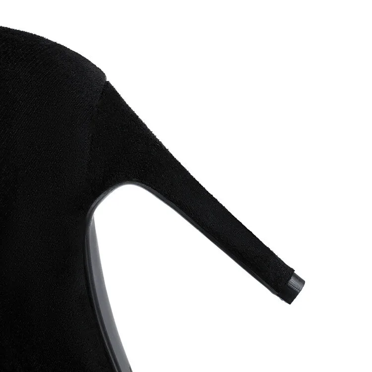 Women's Pointed Toe Thin Heel Short Boots