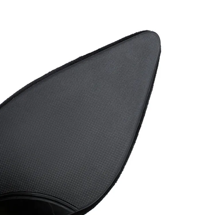 Women's Pointed Toe Thin Heel Short Boots