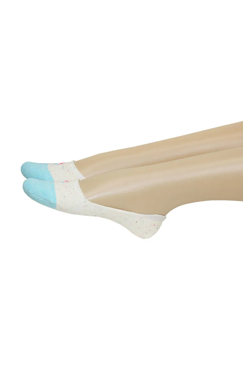 YM82 12 Pairs 4 Assorted Color Cotton Foot Liners – No Show Socks